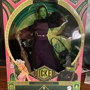 Mattel Wicked Deluxe Elphaba Doll Box - Green and Pink Design